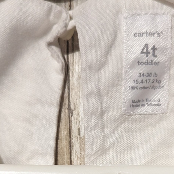 Carter's girls white with floral print size 4t knee length a line dress - Picture 4 of 5